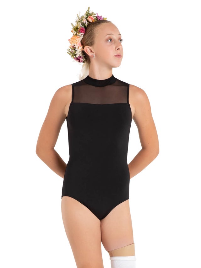 トップス POPPY Heart button leotard capezio_color_pop_zip_front_le
